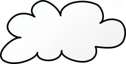Cloud clip art white