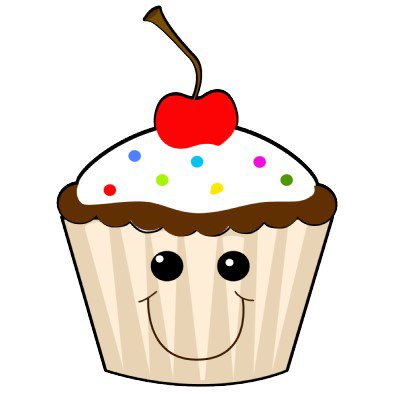 Kawaii cupcake clipart