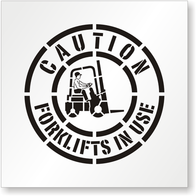 Forklift Stencils - Custom Industrial Floor Stencils Online