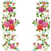 Rose border clip art