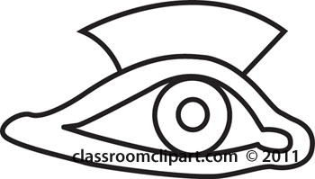 Hieroglyphs : egyptian-eye-outline : Classroom Clipart