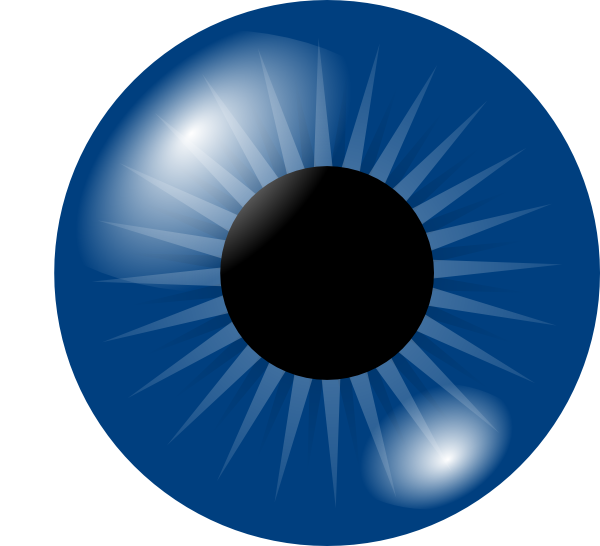 Dark Blue Eye Clip Art - vector clip art online ...