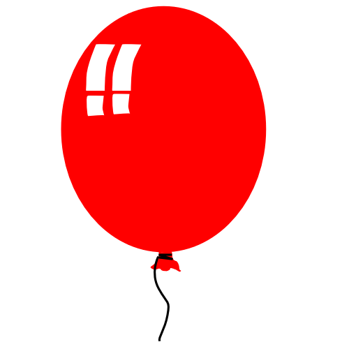 Single birthday balloons clipart