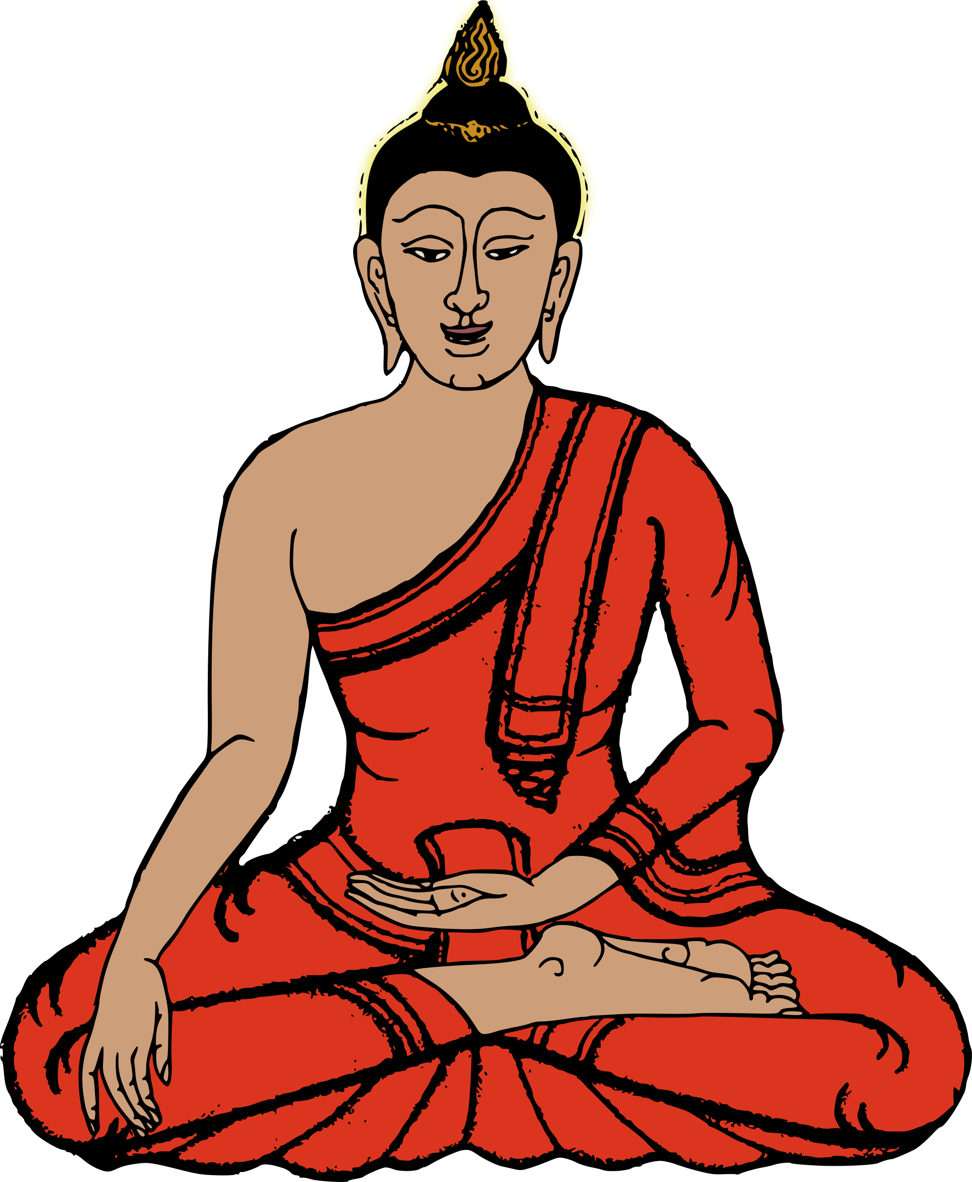 Clipart - Sitting Buddha