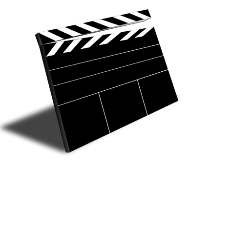 Movie action clapper board vector clip art | Public domain vectors