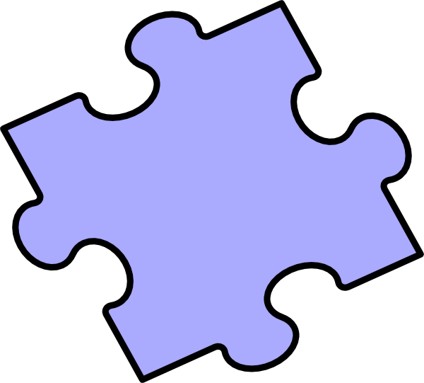 Purple Puzzle Piece Clip Art - vector clip art online ...