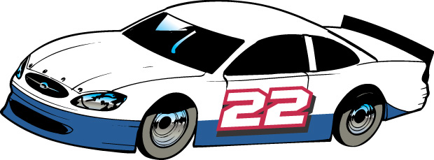 Race car line art clipart