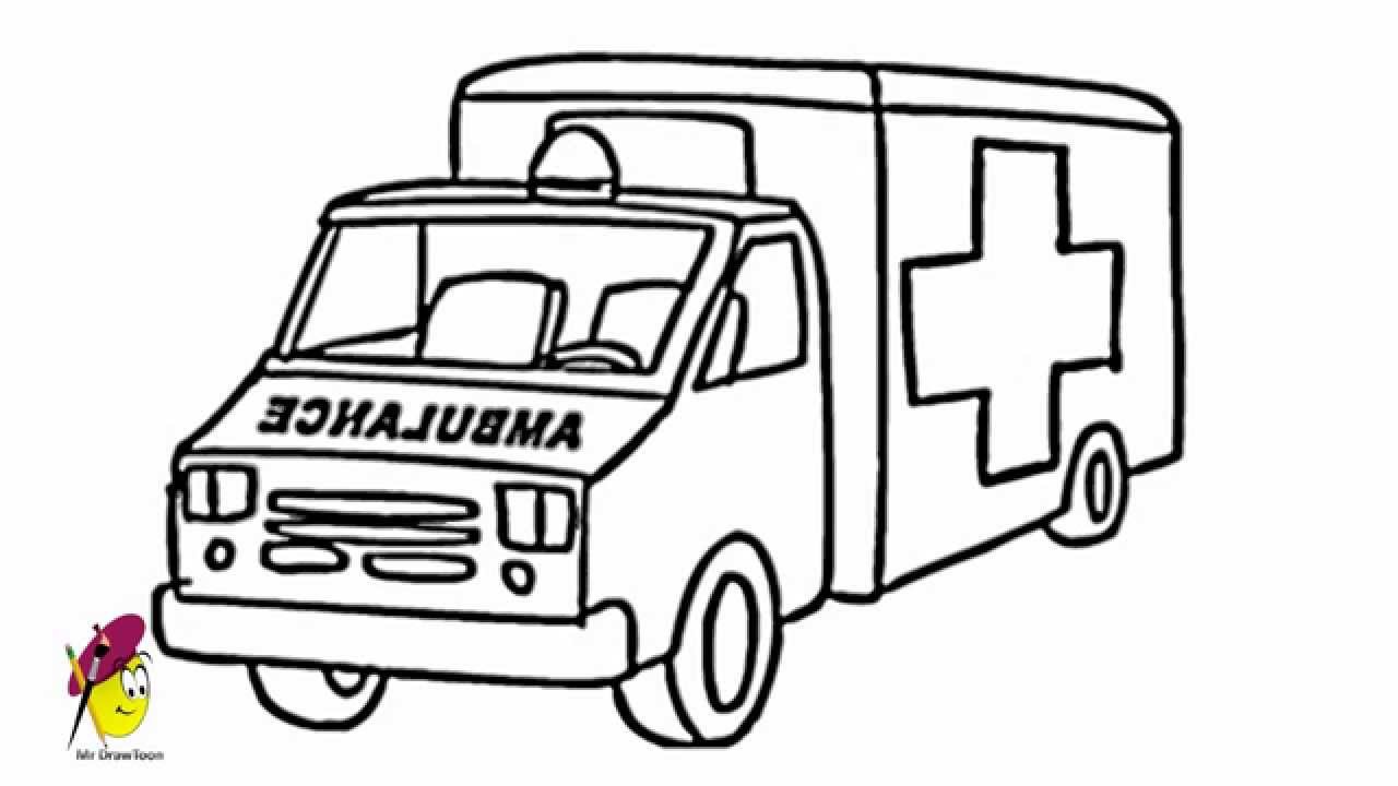 Ambulance - how to Draw an Ambulance - YouTube