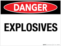 Danger Explosives Wall Sign | Creative Safety Sup