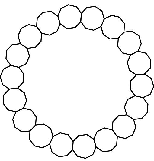 mathrecreation: regular polygons, in rings