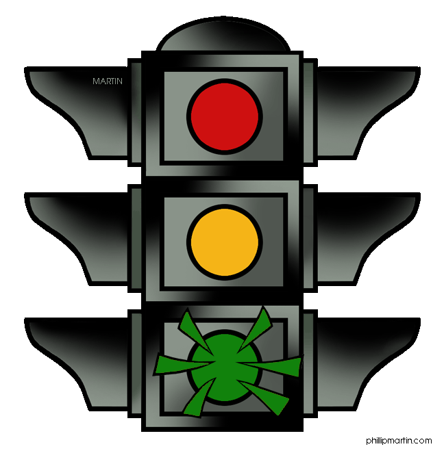 Green stop light clipart