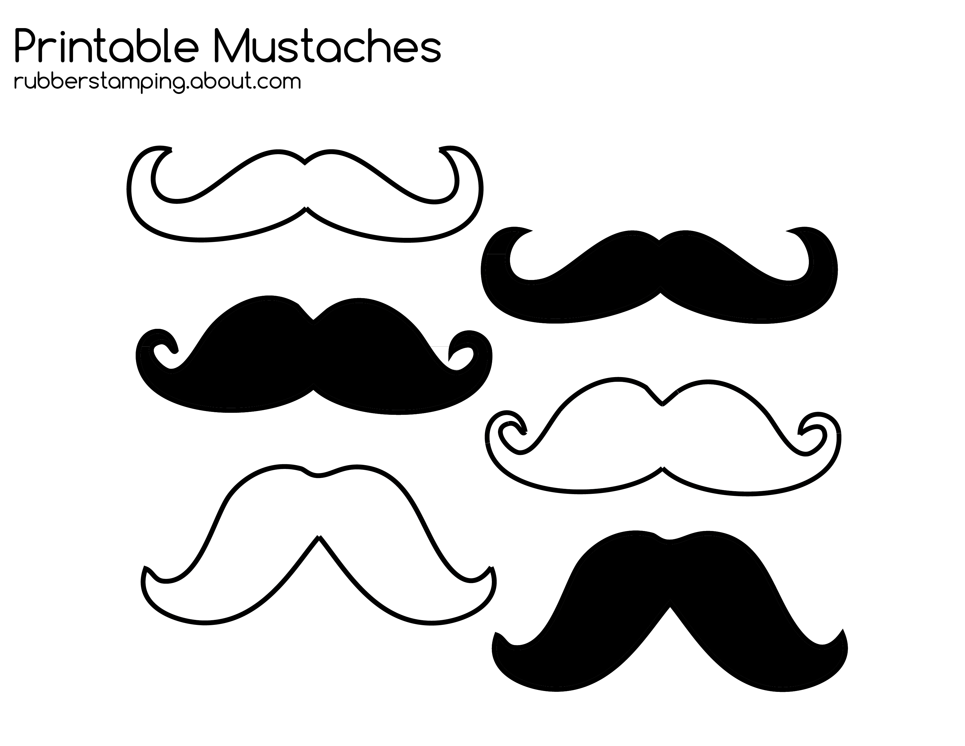 Free Mustache / Moustache Printable Image