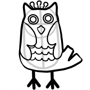 Animals - How to draw an Owl