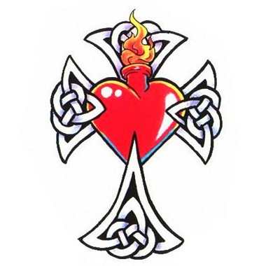 Cross heart tattoo - Here my tattoo - Find your tattoo online!