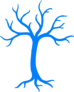 Blue Dead Tree clip art - vector clip art online, royalty free ...