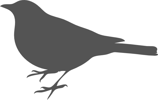 Bird Outline Gray Clip Art #50 Bird Outline Image - animals-pics.com