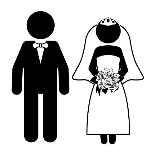 free wedding clipart bride and groom - photo #40