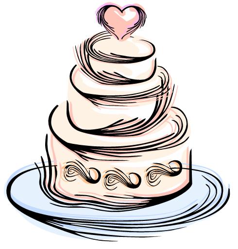 Modern wedding cake clip art free clipart images - Clipartix