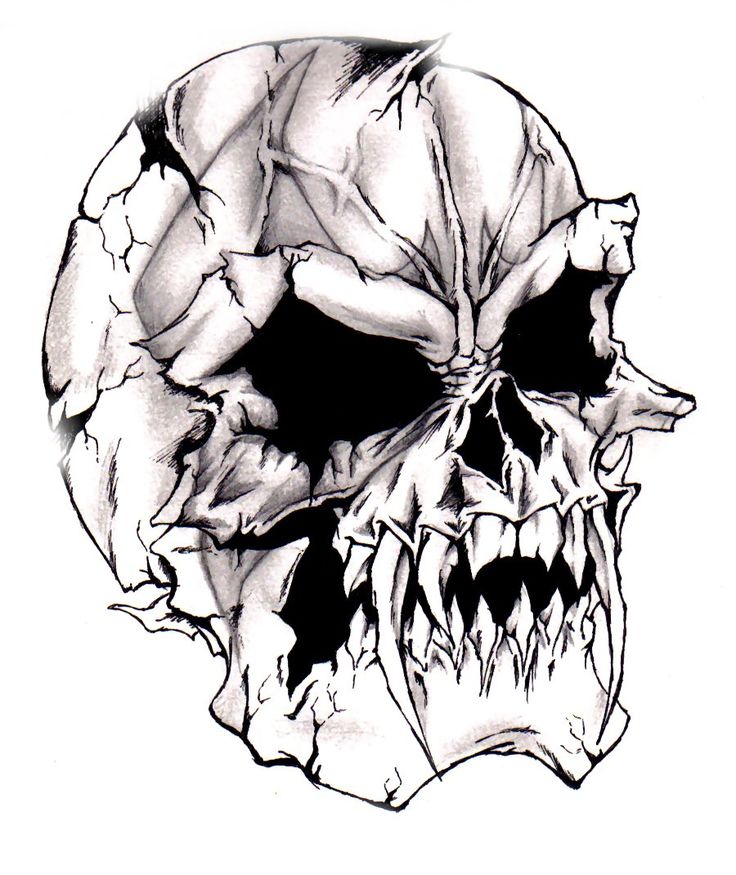 Simple Skull Drawing | Simple Skull ...