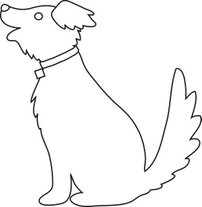 Begging Clipart Image - cartoon dog sitting and begging