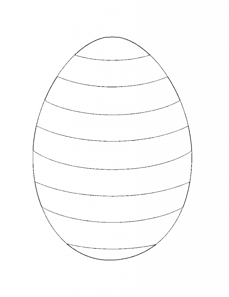 Striped Easter Egg Coloring Page | Coloring Online
