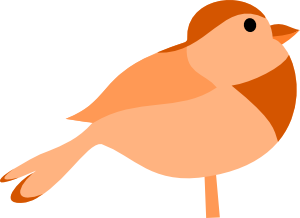 Animals For > Cute Bird Outline Clip Art