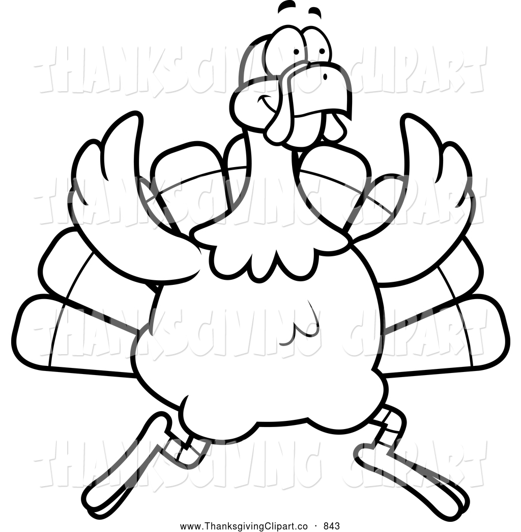 Thanksgiving Black And White Clipart