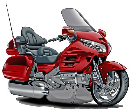 Amazon.com : Honda Goldwing Motorcycle Cartoon No Parking Sign ...