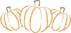 Pumpkins Clipart Image - Several pumpkins in a pumpkin patch