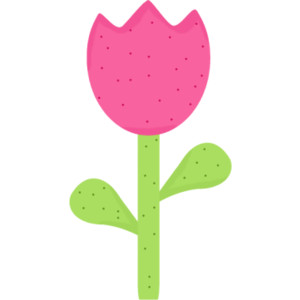 Spring Polka Dot Tulip Clip Art - Spring Polka Dot Tulip Image ...