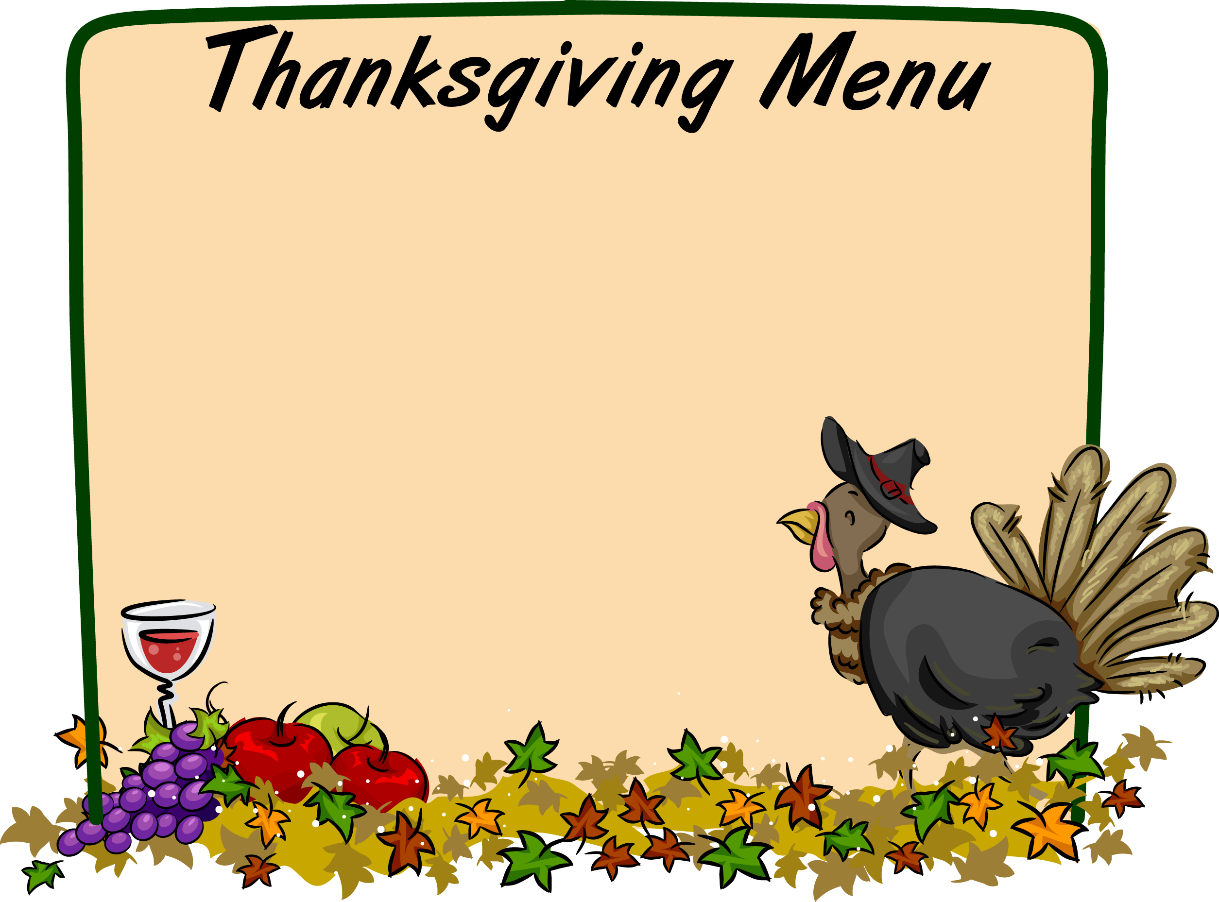 Free Thanksgiving Border Clip Art