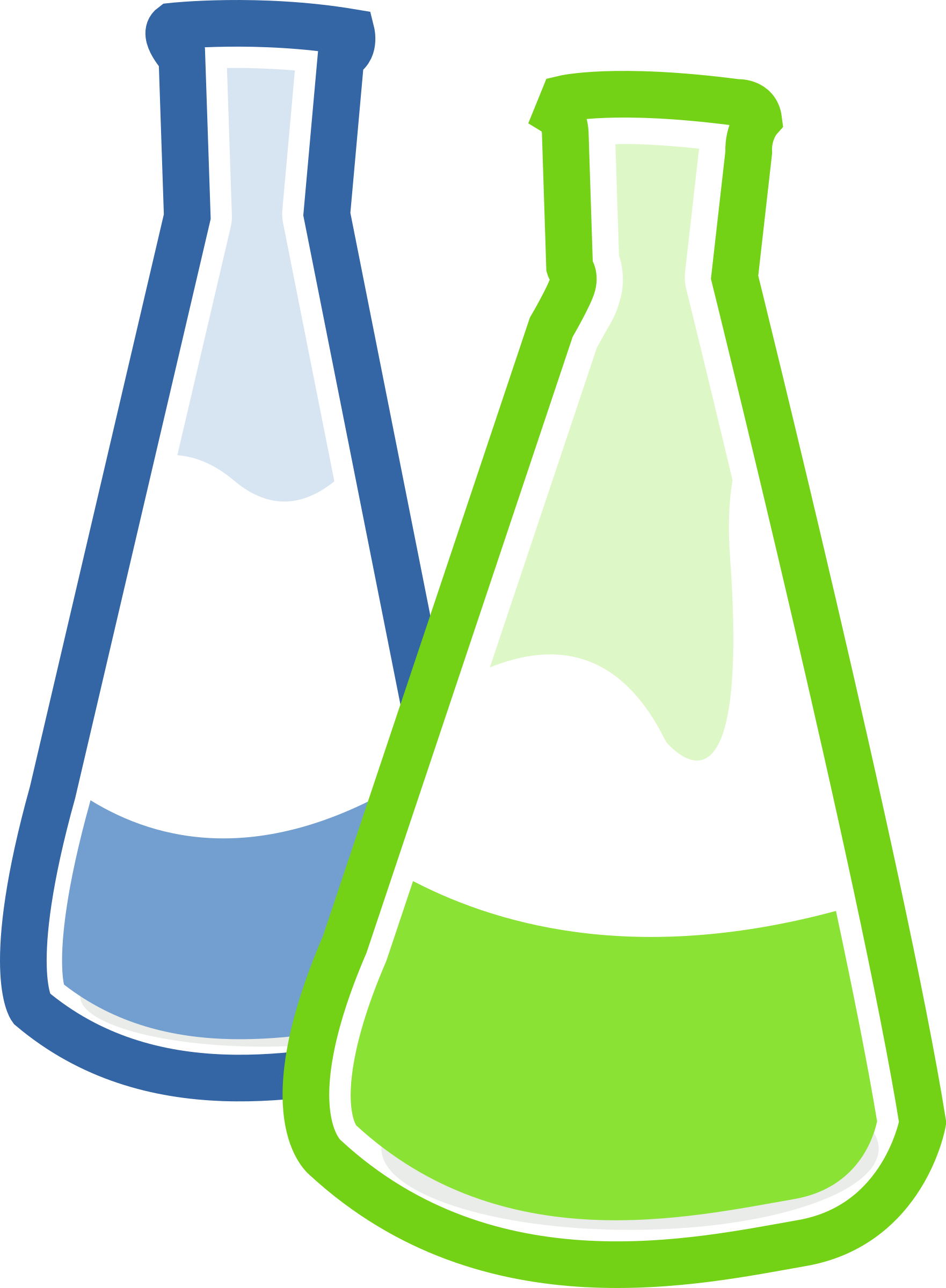 Clipart - Chemical Flasks