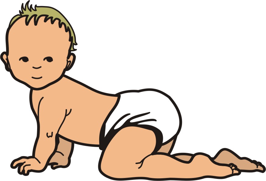 Crawling Babys Cartoons Clipart