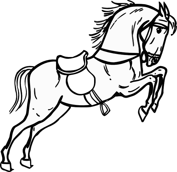 Running Horse Outline