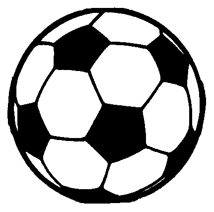 Soccer clipart black and white