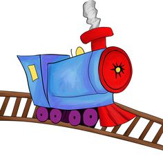 Train tracks with train clipart