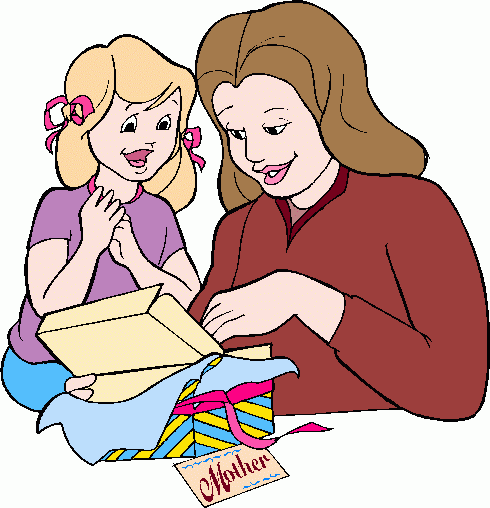 Mom Reading Clipart