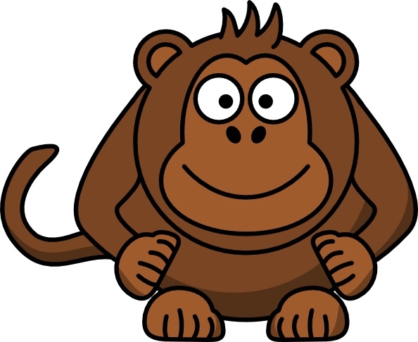 Free cute cartoon monkey clipart