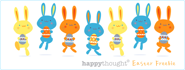 easter- bunny-garland-paper - Happythought Printable Paper crafts