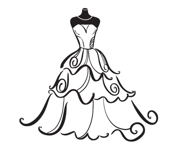 Wedding Gown Clipart