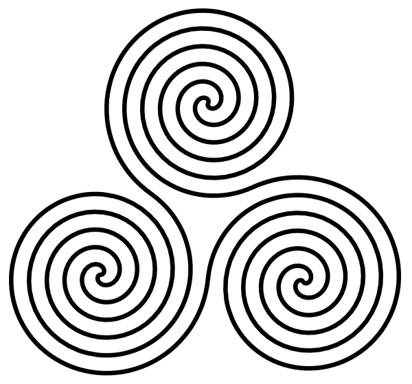 Triple Spiral Symbol clip art Free Vector / 4Vector