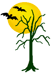 Halloween Clip Art - Bats and Tree and Moon Clip Art - Free ...
