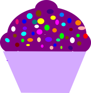 Cupcake Purple clip art - vector clip art online, royalty free ...