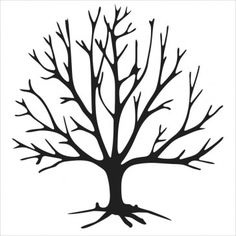 Whimsical bare tree clipart