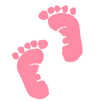 Baby feet girl clipart