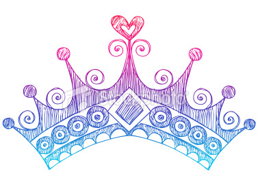 Hand-Drawn Sketchy Princess Tiara Crown Doodle Drawing Vector ...