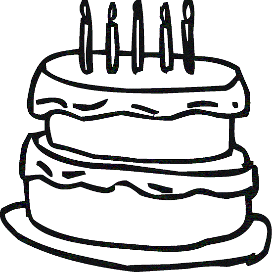 Birthday Cake Colouring Pages ClipArt Best