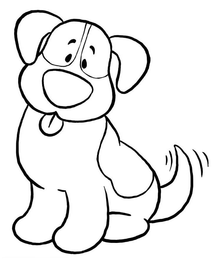Simple dog clipart line