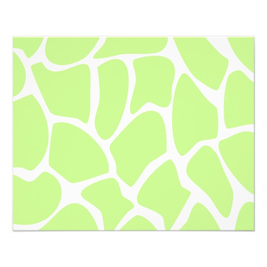 Giraffe Print Pattern in Light Lime Green. Flyer | Zazzle