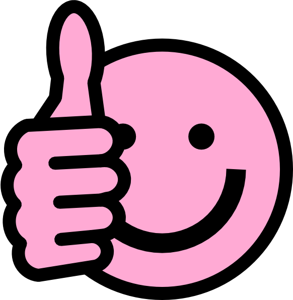 Female Thumbs Up Smiley Face Clipart